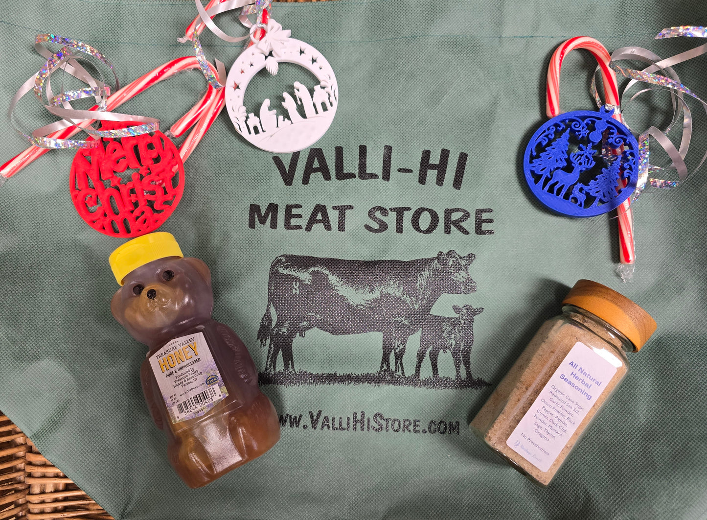 Custom Gift Bag, Honey, Seasoning + 15% your choice of meats*