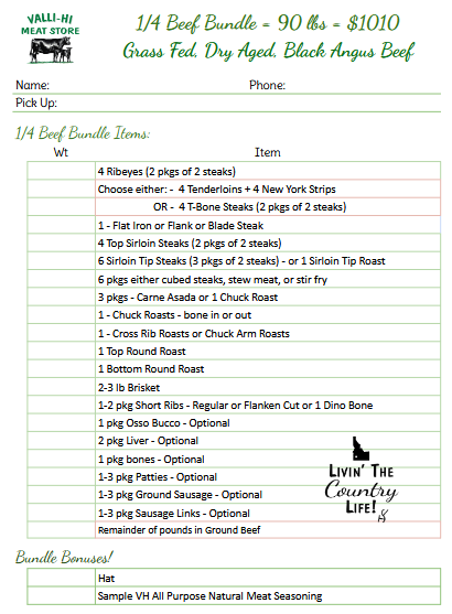 1/4 Beef Bundle - 90 Lbs Black Angus Beef