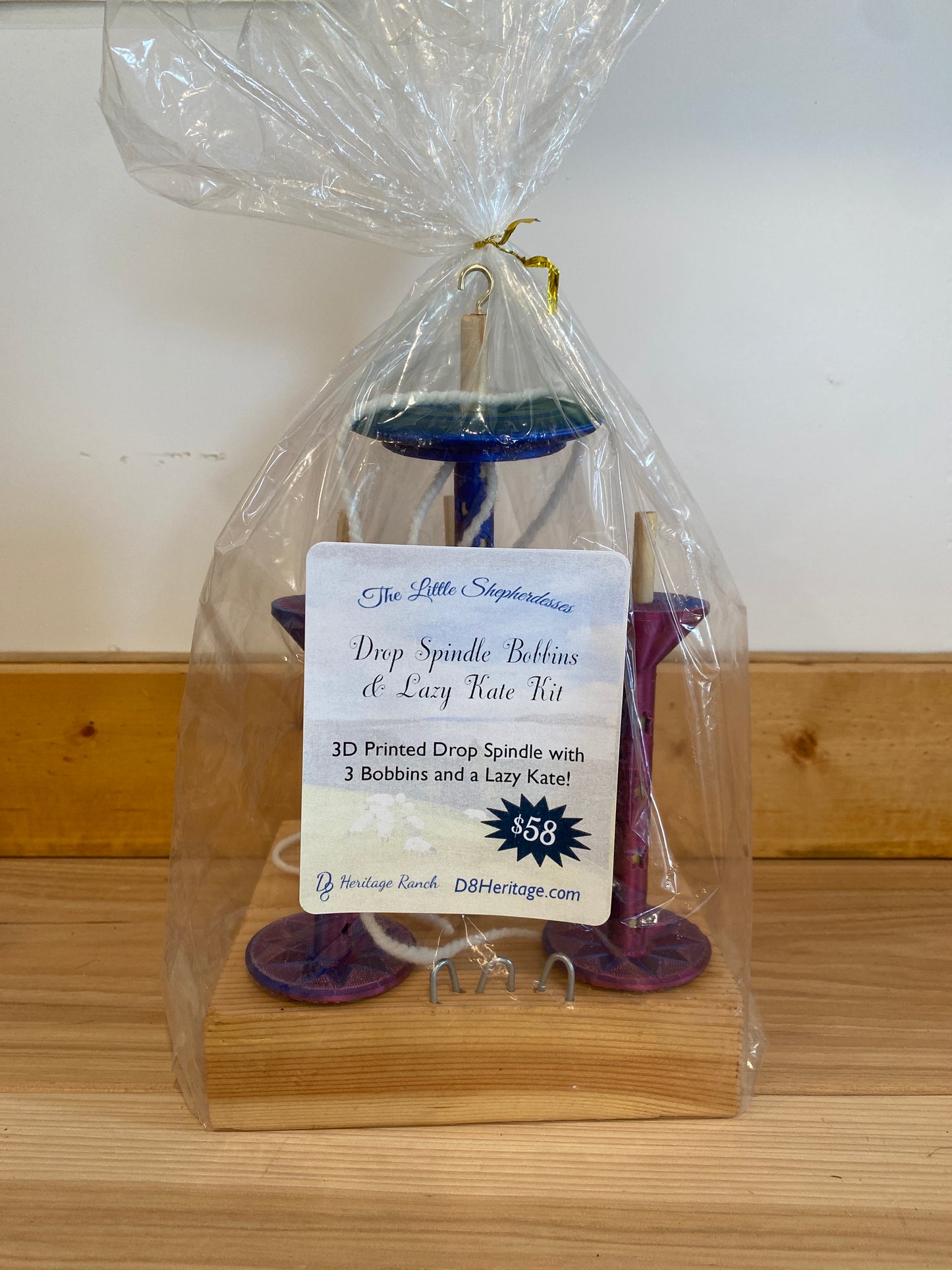 Drop Spindle Bobbins & Lazy Kate Kit