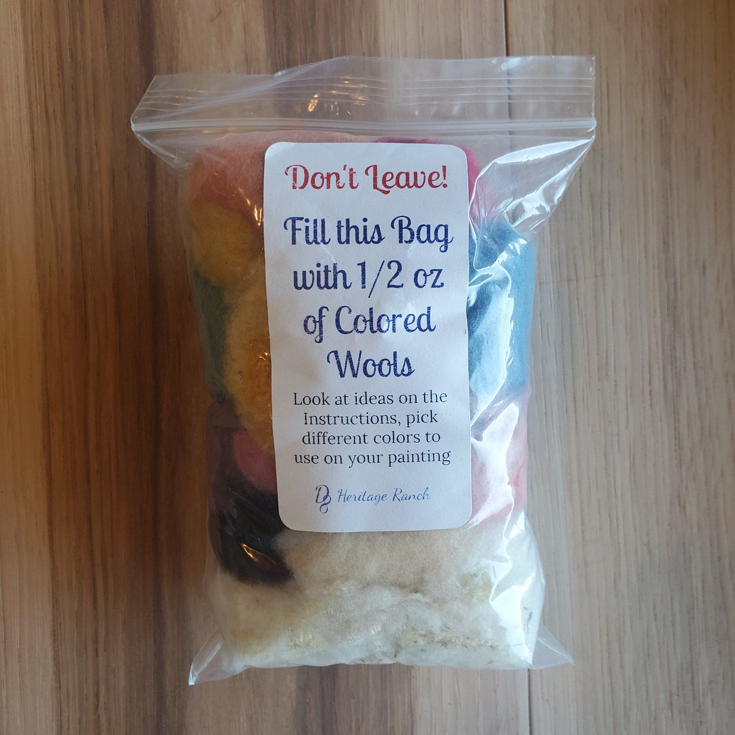 Needle Felting - Wool by the 1/2 ounce